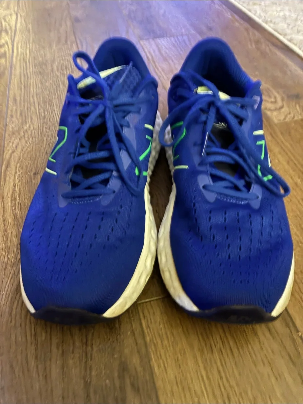New Balance Kids' Navy Blue Sneakers with Neon Green Accents